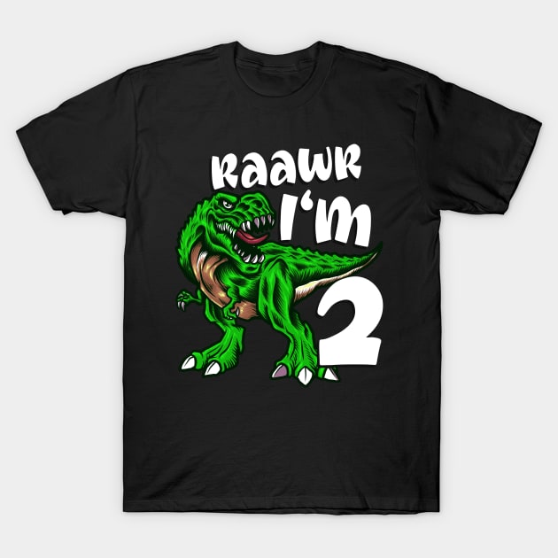 Birthday Dinosaur Kids 3 Years old T-Shirt by Foxxy Merch